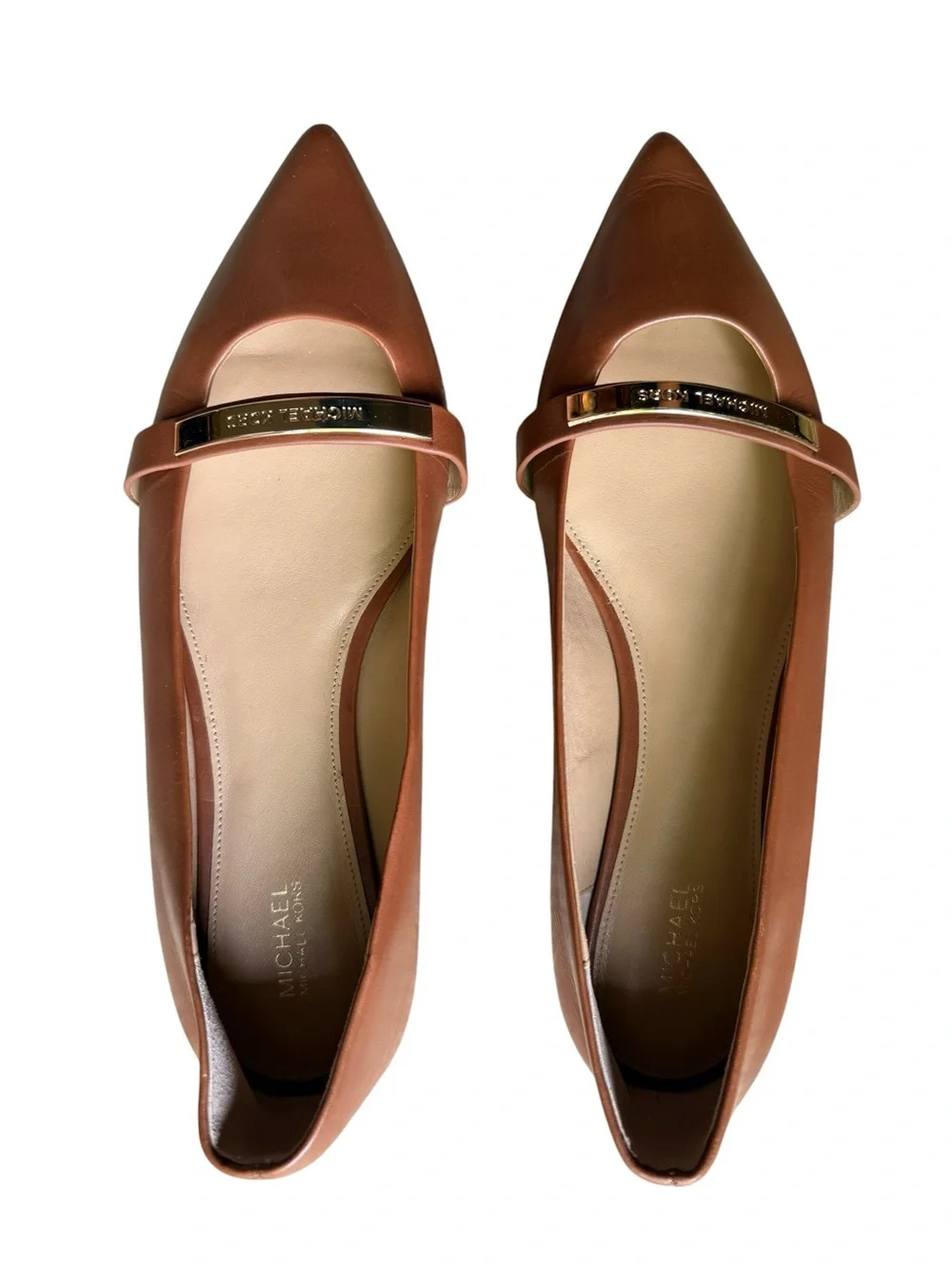 Michael Kors Jess Women's Brown Pointed-Toe Flats
